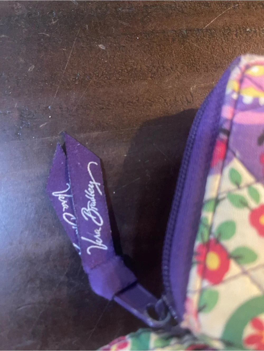 Vera Bradley Purple Floral Wristlet Wallet - Picture 2 of 9